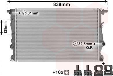 Van Wezel 21012700 - Radiator, mühərrikin soyudulması www.furqanavto.az