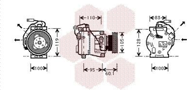 Van Wezel 2800K064 - Kompressor, kondisioner furqanavto.az