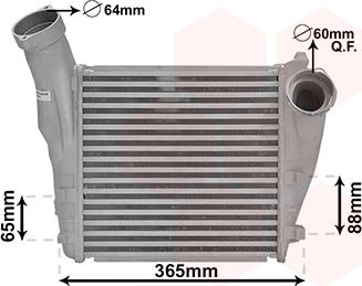 Van Wezel 74004056 - Intercooler, şarj cihazı furqanavto.az