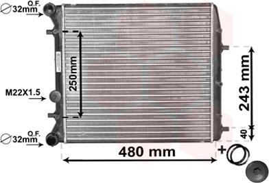 Van Wezel 76002005 - Radiator, mühərrikin soyudulması furqanavto.az