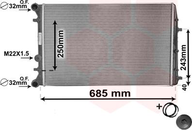 Van Wezel 76002008 - Radiator, mühərrikin soyudulması furqanavto.az