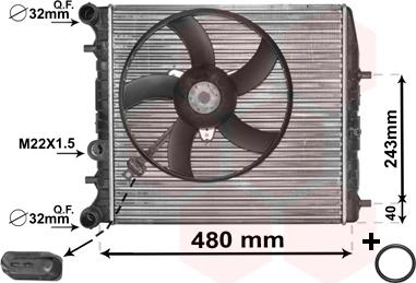 Van Wezel 76002013 - Radiator, mühərrikin soyudulması furqanavto.az