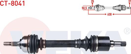 Veka CT-8041 - Sürücü mili furqanavto.az