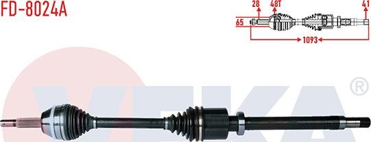 Veka FD-8024A - Sürücü mili furqanavto.az