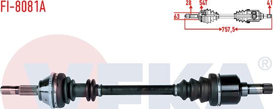 Veka FI-8081A - Sürücü mili furqanavto.az