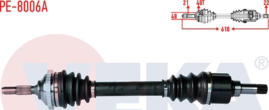 Veka PE-8006A - Sürücü mili furqanavto.az