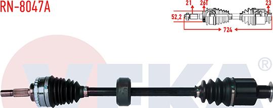 Veka RN-8047A - Sürücü mili furqanavto.az