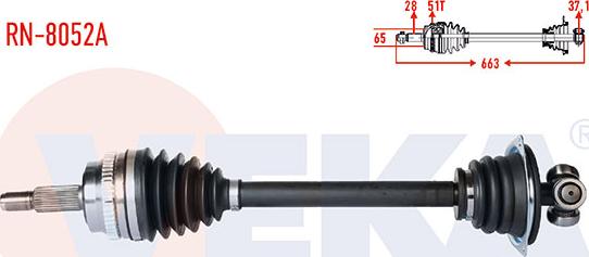 Veka RN-8052A - Sürücü mili furqanavto.az