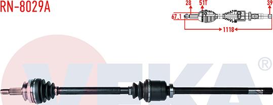 Veka RN-8029A - Sürücü mili furqanavto.az