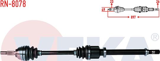 Veka RN-8078 - Sürücü mili furqanavto.az