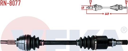 Veka RN-8077 - Sürücü mili furqanavto.az