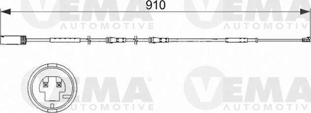 VEMA 117453 - Xəbərdarlıq Kontakt, əyləc padinin aşınması furqanavto.az