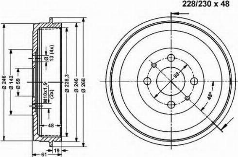 VEMA 800999 - Əyləc barabanı furqanavto.az