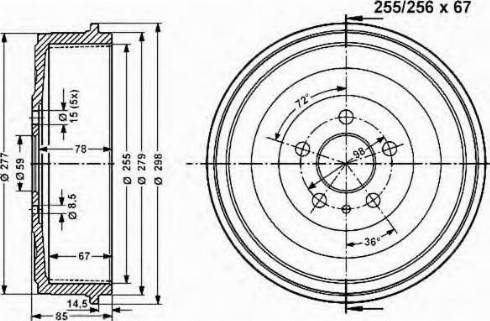 VEMA 801004 - Əyləc barabanı furqanavto.az