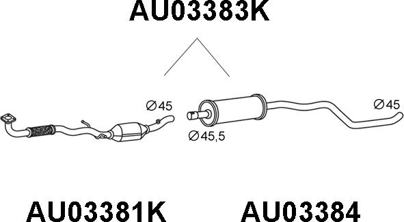 Veneporte AU03383K - Katalitik çevirici furqanavto.az