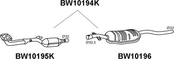 Veneporte BW10194K - Katalitik çevirici furqanavto.az
