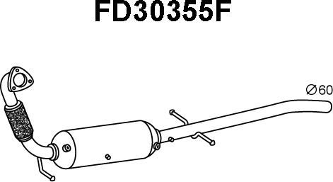 Veneporte FD30355F - Tüs / Hissəcik filtri, egzoz sistemi furqanavto.az