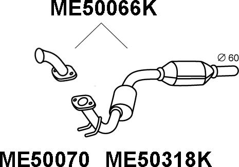 Veneporte ME50066K - Katalitik çevirici furqanavto.az