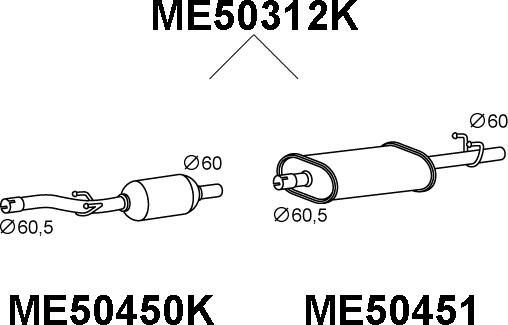 Veneporte ME50312K - Katalitik çevirici furqanavto.az