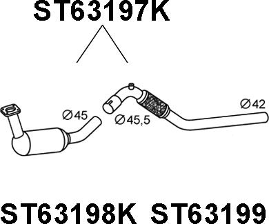Veneporte ST63197K - Katalitik çevirici furqanavto.az