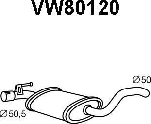 Veneporte VW80120 - Orta Səsboğucu furqanavto.az