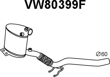Veneporte VW80399F - Tüs / Hissəcik filtri, egzoz sistemi furqanavto.az