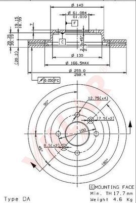 Villar 628.0545 - Əyləc Diski furqanavto.az