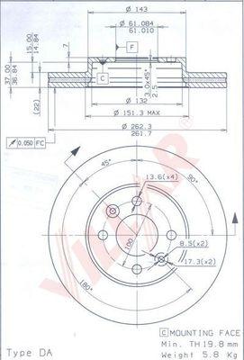 Villar 628.0556 - Əyləc Diski furqanavto.az