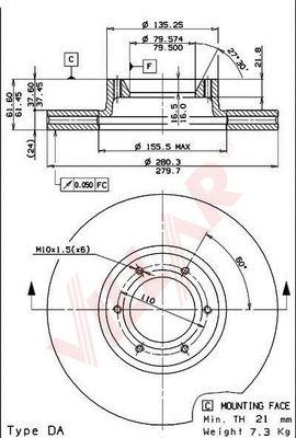 Villar 628.0560 - Əyləc Diski furqanavto.az