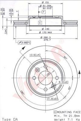 Villar 628.0561 - Əyləc Diski furqanavto.az