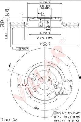 Villar 628.0562 - Əyləc Diski furqanavto.az