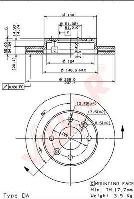 Villar 628.0534 - Əyləc Diski furqanavto.az