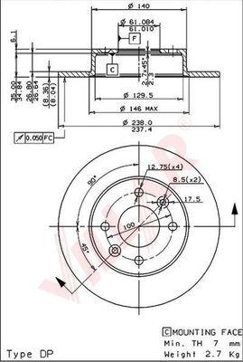 Villar 628.0530 - Əyləc Diski furqanavto.az