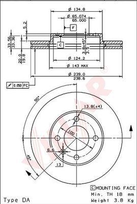 Villar 628.0651 - Əyləc Diski furqanavto.az