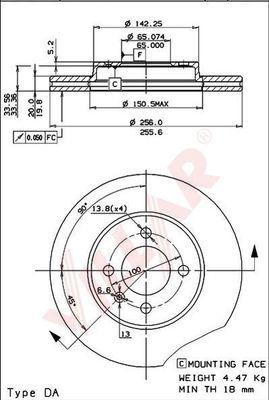 Villar 628.0653 - Əyləc Diski furqanavto.az