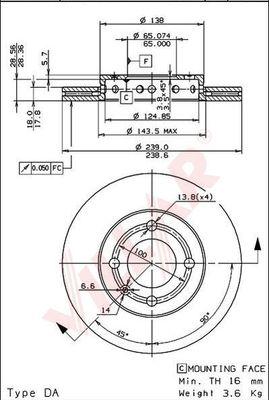 Villar 628.0665 - Əyləc Diski furqanavto.az