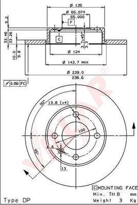 Villar 628.0151 - Əyləc Diski furqanavto.az