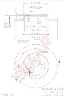 Villar 628.0152 - Əyləc Diski furqanavto.az