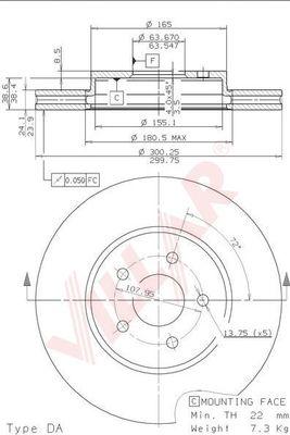 Villar 628.0302 - Əyləc Diski furqanavto.az