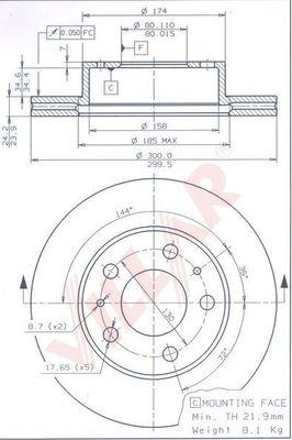 Villar 628.0279 - Əyləc Diski furqanavto.az