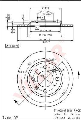 Villar 628.0273 - Əyləc Diski furqanavto.az