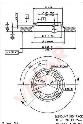 Villar 628.0750 - Əyləc Diski furqanavto.az