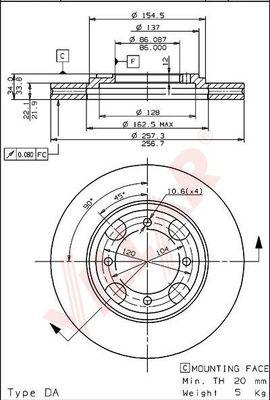 Villar 628.0751 - Əyləc Diski furqanavto.az