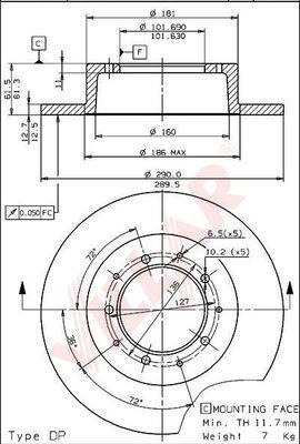 Villar 628.1446 - Əyləc Diski furqanavto.az