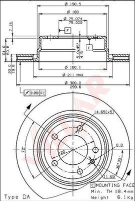 Villar 628.1455 - Əyləc Diski furqanavto.az