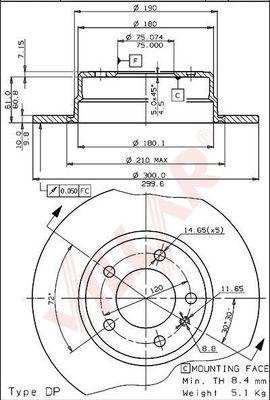 Villar 628.1458 - Əyləc Diski furqanavto.az