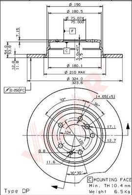 Villar 628.1452 - Əyləc Diski furqanavto.az