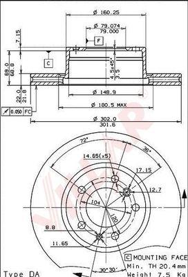 Villar 628.1460 - Əyləc Diski furqanavto.az