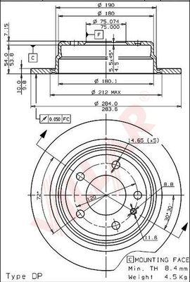 Villar 628.1468 - Əyləc Diski furqanavto.az