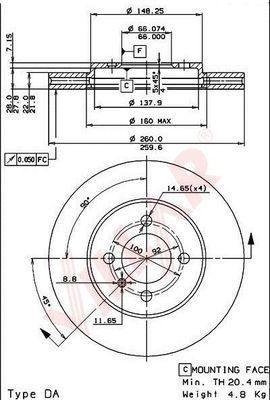 Villar 628.1463 - Əyləc Diski furqanavto.az